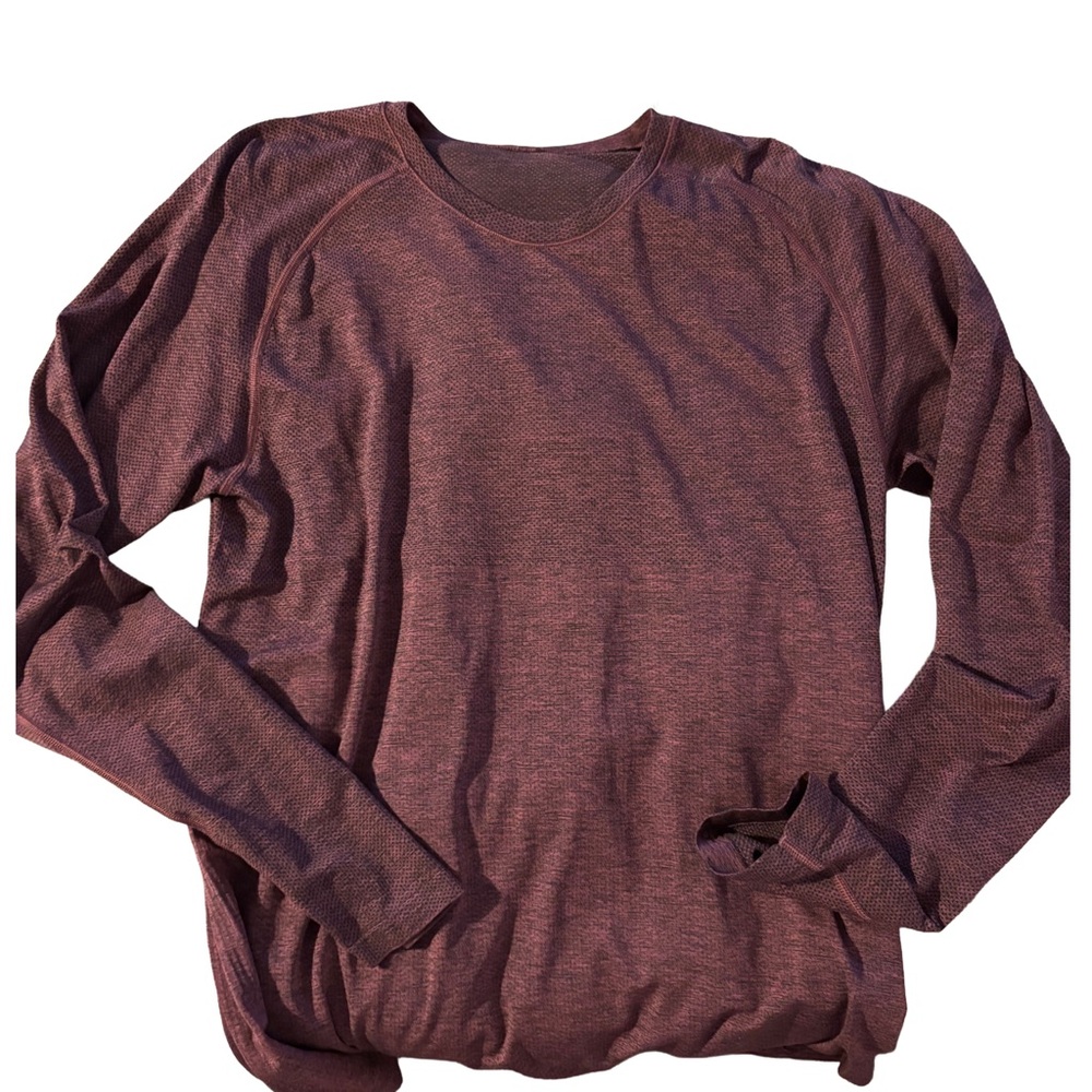 Men's Lulu lemon Maroon long sleeve | Size LARGE